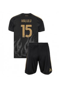 Juventus Pierre Kalulu #15 Babyklær Tredje Fotballdrakt til barn 2026-27 Korte ermer (+ Korte bukser)
